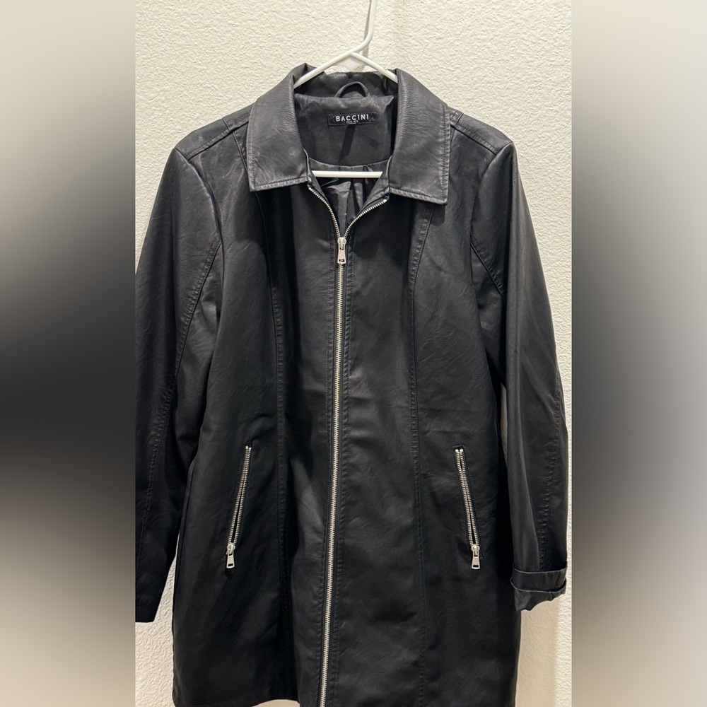 Baccini Black Leather Jacket